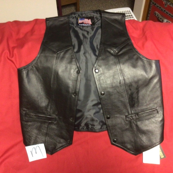 U S  Airforce leather vest - Picture 2 of 2